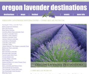 yvlf.org: Oregon Lavender Destinations - lavender farms, nurseries and a lavender festival in Oregon
Oregon Lavender Destinations provides a listing of locations to find lavender in Oregon, and includes information about The Oregon Lavender Festival which includes a tour of lavender farms in Oregon, lavender nurseries in Oregon, and a lavender-based artisan fair in Yamhill, Oregon.  Come Relax with us!