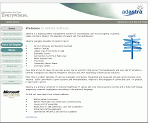 adastra.co.uk: Welcome to Adastra Software Ltd
Adastra is a leading patient management system for unscheduled care across England, Scotland, Wales, Northern Ireland, the Republic of Ireland and the Netherlands.