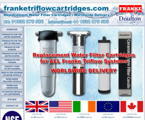 franke-fr9455.com: Franke Triflow FRX02 Cartridges-Doulton Compatible Replacements
Replacement water filter cartridges and FRX02 Franke Triflow Cartridges.