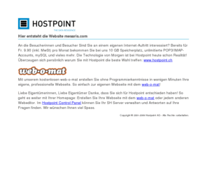 mesaris.com: Hostpoint AG - Günstiges Webhosting und weltweite Registrierung von Domains
Hostpoint AG, The Data Residence