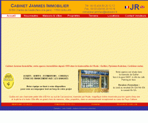 cabinet-jammes.com: Agence immobilière Cabinet Jammes - Quillan (Aude): vente maisons, villas, propriétés, terrains
Toutes transactions immobilières et locations dans la région de Quillan et la haute vallée de l'Aude