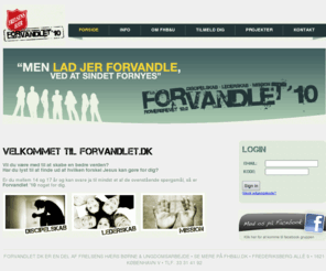 forvandlet.dk: FORVANDLET '10 // Discipelskab • Lederskab • Mission - FORSIDE
