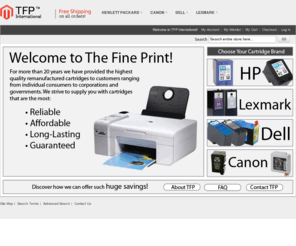 tfpink.com: Home page
Inkjet cartridges from HP, Dell, Canon, and Lexmark