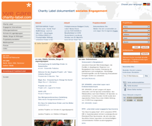 charity-lists.net: we care - charity-label.com
Die neue Internetpräsentation von Charity Label dokumentiert soziales Engagement von Unternehmen, Hilfsorganisationen, Schulen und Bürgern