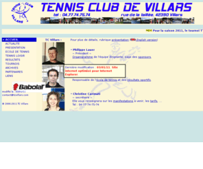 tcvillars.com: Tennis Club de Villars
site internet du Tennis Club de Villars