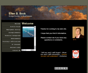 ellenbock.com: Welcome
Welcome