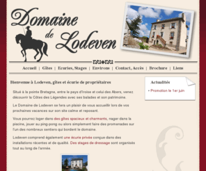 lodeven.com: Domaine de Lodeven - Gîtes et écuries de propriétaires à Brélès, Finistère
