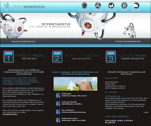 steinwebdesign.de:  Webdesign Sachsen - Internetagentur für professionelles Webdesign 
Internetagentur zur Erstellung Ihrer Website. Webdesign vom Webdesigner und  Suchmaschinenoptimierung vom Suchmaschinenoptimierer.