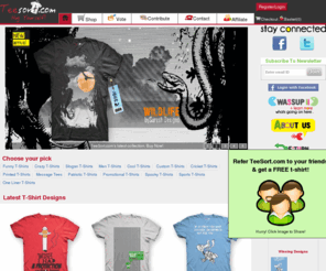 teesort.net: Funny T-Shirts India, Cool T-Shirt, Designer T-Shirts for Men
Teesort sell designer tshirts, funny t-shirt design, Buy t-shirts for men, cool t-shirts. Online t-shirt designers, funky t shirts from one of the largest online t-shirt shop. We believe that everyone deserves our Fashion tshirts.