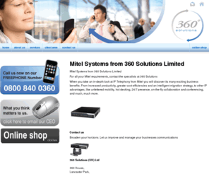 mitelsystems.co.uk: Mitel Systems from 360 Solutions Limited
360 Solutions supply and impliment Mitel Systems for small business communications solutions