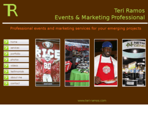 teri-ramos.com: TR Consulting
Teri Ramos, Events & Marketing Consultant - Professional events and marketing consulting services for your emerging projects,