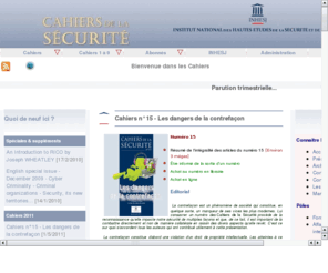 cahiersdelasecurite.fr: Cahiers de la Sécurité (inhesj) - Espace Echange
Cahiers de la Sécurité (inhesj) - Espace Echange et Informations - Séries intégrales