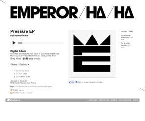 emperorhaha.com: Pressure EP, by Emperor Ha Ha
3 track album