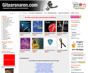 gitaarsnaren.com: Gitaarsnaren.com - Online gitaar snaren kopen: snel en betrouwbaar
Online snaren kopen voor gitaar en basgitaar: gemakkelijk, goedkoop en snel thuis bezorgd! Alle grote merken direct uit voorraad leverbaar.