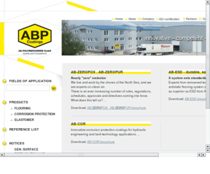 abpchemie.com: AB-Polymerchemie GmbH - ESD Industrieboden Industriebodenbeschichtung Elastomere Epoxidharze Polyurethane Spritzabdichtungen UREA Bindemittel
Professionelle Fluessigkunststoffe, Duromere und Elastomere auf der Basis von Epoxyd-, Polyurethan- und UREA Bindemitteln. Industriebodenbeschichtungen, Spritzabdichtungen, Dachabdichtungen, Abwassertechnik und Hydroisolierung. 