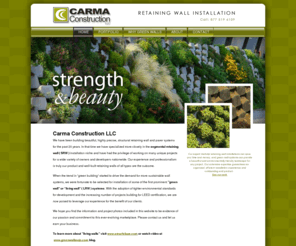 carmacompany.com: Retaining wall installation nationwide - Carma Construction
With over 20 years experience in retaining wall installation, we specialize in green walls and segmented retaining wall (SRW) systems across the country.    We have been building beautiful, highly precise, structural retaining wall and paver systems for the past 20 years. In that time we have specialized more closely in the segmental retaining wall ( SRW ) installation niche and have had the privilege of working on many unique projects for a wide variety of owners and developers nationwide. Our experience and professionalism is truly our product and well-built retaining walls of all types are the outcome.