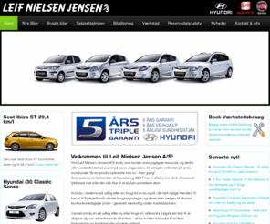 leifnielsenjensen.dk: Leif Nielsen Jensen A/S
Leif Nielsen Jensen A/S! - Vi gi'r råd til bil! - SEAT og Hyundai forhandler samt FIAT Service