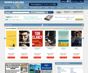 netcentral.net: Books-A-Million Online Bookstore : Buy Discount Books Music Movies Magazines : Booksamillion .com
Booksamillion.com offers better prices on the books you want. Millionaire's Club members save up to 46% off bestsellers and select features and 37% off many in-stock hardcovers. Music, movies and magazines are also discounted every day.