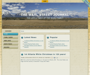 wahlstreetjournal.com: Home | The Wahl Street Journal
Well this is the first white Christmas in 120 year for Atlanta, GA.   The snow flakes are huge and the scenery is beautiful!  Enjoy the video!   