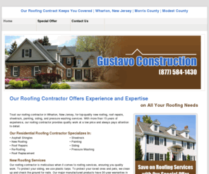 gustavoroofingandconstruction.com: Gustavo Construction LLC | Wharton, NJ - Mobile Edition
Roofing Contractor, New Roofing, Roof Repairs, Sheetrock, Painting | Wharton, NJ