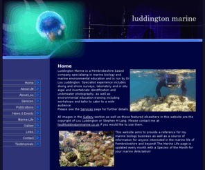 luddingtonmarine.co.uk: Luddington Marine Pembrokeshire- marine biology, field studies and workshops
Home