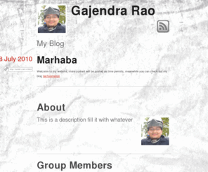 gajendrarao.com: Gajendra Rao
This is a description fill it with whatever