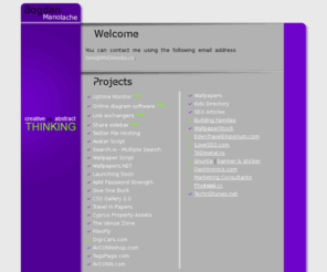 mvdmedia.ro: - Bogdan Manolache - Personal Web Site Website Logos Page design Webdesign SEO
Bogdan Manolache Personal Web Site Website Logos Page design Webdesign SEO Logos Banners Photoshop