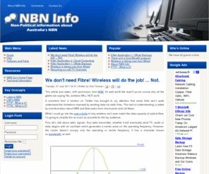 nbninfo.com: NBN.info
NBN Info is a non-political, third party sourch, for information on the NBN. No bias, just the truth.