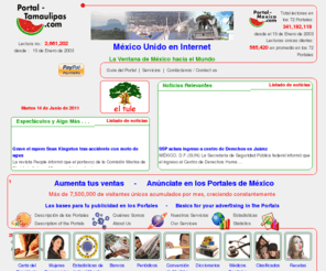 portal-tamaulipas.com: Portal Tamaulipas
Portal Tamaulipas contiene informaciones sobre Tamaulipas, Mexico, www.portal-tamaulipas.com