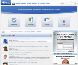 aspsec.com: Home: The Official Microsoft ASP.NET Site
Official Microsoft ASP.NET site. Learn & Download ASP.NET and ASP.NET MVC. Find answers in the forums. Official news, blogs, tutorials and videos.