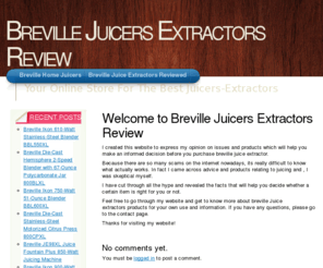 brevillejuiceextractorreviews.com: Breville Juice Extractor Reviews
Breville Juice Extractor|dual disc juice processor|buy juice breville at Amazaon|juice fauntain compact|breville 800jexl-juice fountain elite 1000 watt