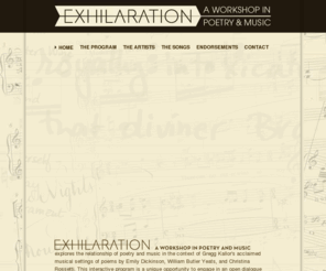 songsworkshop.com: Exhilaration / a workshop in poetry & music
