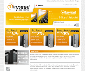 asyanet.com: ::: @syanet İnternet Hizmetleri :
Asyanet Webhosting :  Webhosting, hosting, co-location, dedicated server, managed 
hosting hizmetleri.