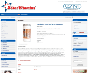 fishoilbeneftis.com: BiOmega :: Optimizers :: USANA | 5 Star Vitamins
BiOmega is a fish oil supplement thats easy to take every day, especially when you dont feel like youre getting enough fish in your diet. What makes BiOmega exceptional is that it has all the benefits of fish oil in a convenient gel capsule, and it is essentially free of harmful contaminants like mercury because of its triple distillation process.