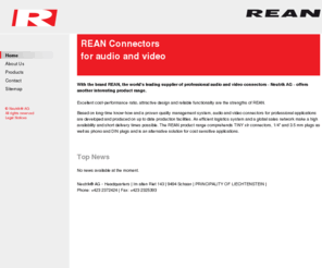 rean-connector.com: Neutrik, Connectors, XLR, Speakon, Audio
Neutrik is the leading manufacturer of audio connectors and receptacles. Neutrik produces XLR, plugs, jacks, speaker and power connectors, patch panels, 75 ohm bnc, industrial and RCA connectors.