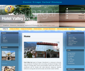 hotelvalleyinn.com: Home | Hotel Valley Inn
Hotel Valley Inn based at Srinagar, Uttarakhand is a pleasure to discover some spectacular Himalayan treks surrounding and beyond Srinagar. Hotel Vall...