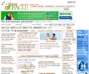 oraculoching.com: Oraculoching
Oraculo Ching es la primera comunidad que permite a cada inscrito de recibir gratuitamente, con un e-mail, su I CHING PERSONAL y utilizar todos los servicios que Oraculo Ching pone a disposición.