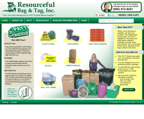 recycleclearstream.com: PAYT, Pay as you Throw, yard waste bags, garbage bags, biodegradeable bags, SAYT, Resourceful Bag & Tag
We prefer SAYT as opposed to PAYT, pay as you throw yard waste programs. SAYT, Save-As-You-Throw garbage programs are about saving more and paying less. 