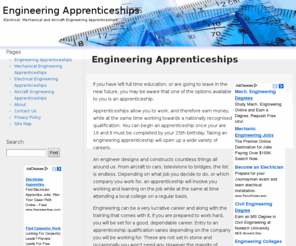 engineeringapprenticeships.net: Engineering Apprenticeships
Electrical, Mechanical and Aircraft Engineering Apprenticeships Information