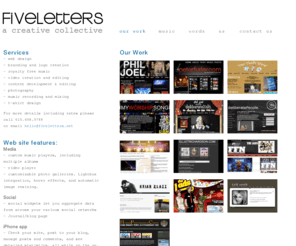 fiveletters.net: five letters - abode
Five Letters - a creative collective