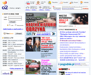 o2.pl: o2.pl - portal internetowy
Wiadomości, darmowe konta e-mail, program TV, randki, blogi, hosting plików i komunikator Tlen.pl.