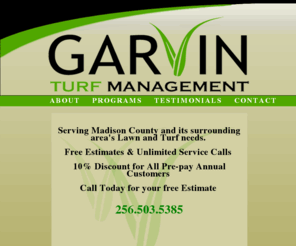 garvinturf.com: Garvin Turf Management
Garvin Turf Management has your Turf Management Solutions, Call Today: 256.503.5385