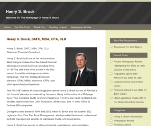 henrysbrock.com: Henry S. Brock
Welcome To The Homepage Of Henry S. Brock