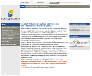 schiele-schoen.de: schieleschoen
Hauptgebiete des Fachverlages Schiele & Schön bei der Verlagsgründung 1946 waren Gießereitechnik und Nachrichtentechnik. In späteren Jahren wurde das Verlagsprogramm um die Gebiete Textil und Bekleidung, Bauwesen, Biomedizinische Technik, Optik und Feinmechanik, Elektrotechnik, Raumausstattung sowie Videotechnik erweitert.