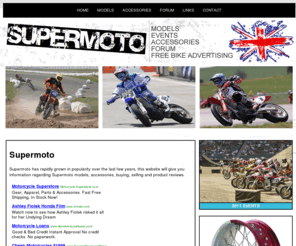 supermoto.co.uk: Supermoto | Supermoto Models | Free Bike Advertising | Events
Supemoto website with latest models, Events, Accessories and free bike advertising