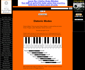 diatonicmodes.com: Diatonic Modes
Diatonic Modes the seven modes are Ionian, Dorian, Phrygian, Lydian, Mixolydian, Aeolian and Locrian. Sounds hard right? It's Not!...Shranny.