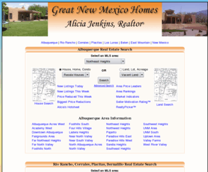 great-nm-homes.com: Great New Mexico Homes, Houses, Land, Residential Real Estate
Great New Mexico Homes, Alicia Jenkins Realtor, real estate search, houses for sale, condos, townhouses, land, lots, acreage, investment property.