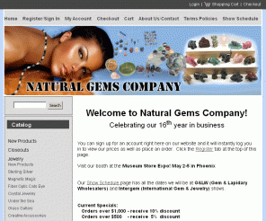 naturalgemscompany.com: 
	Natural Gems Company - Home

Home