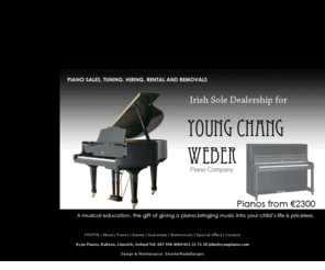 ryanpianos.com: Ryan Pianos Limerick Ireland
We are established piano specialists for Steigerman and Yamaha pianos in Ireland.  We offer a range of pianos to suit all musicians and also act as 'brokers'.