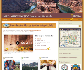 4cornersgeotourism.org: Nominate to the Four Corners Region National Geographic MapGuide
Four Corners Region Travel Planning Official National Geographic Mapguide